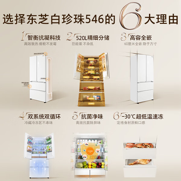 东芝GR-RF546WI-PM171冰箱图片