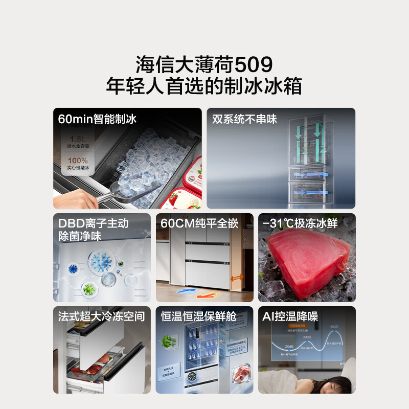 海信BCD-509S3FZSQD冰箱图片