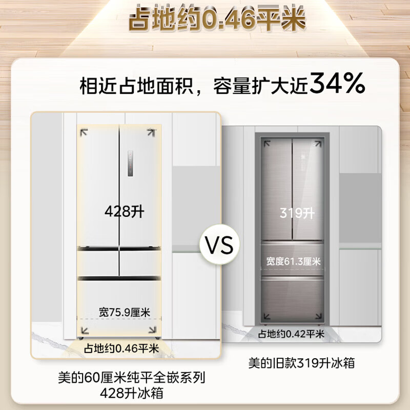 美的MR-450WUFPZE冰箱图片