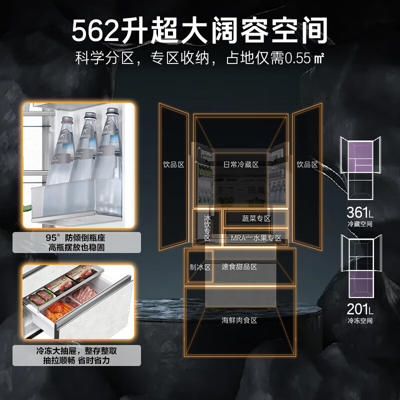 卡萨帝BCD-562WGCFDM4DUU1冰箱图片