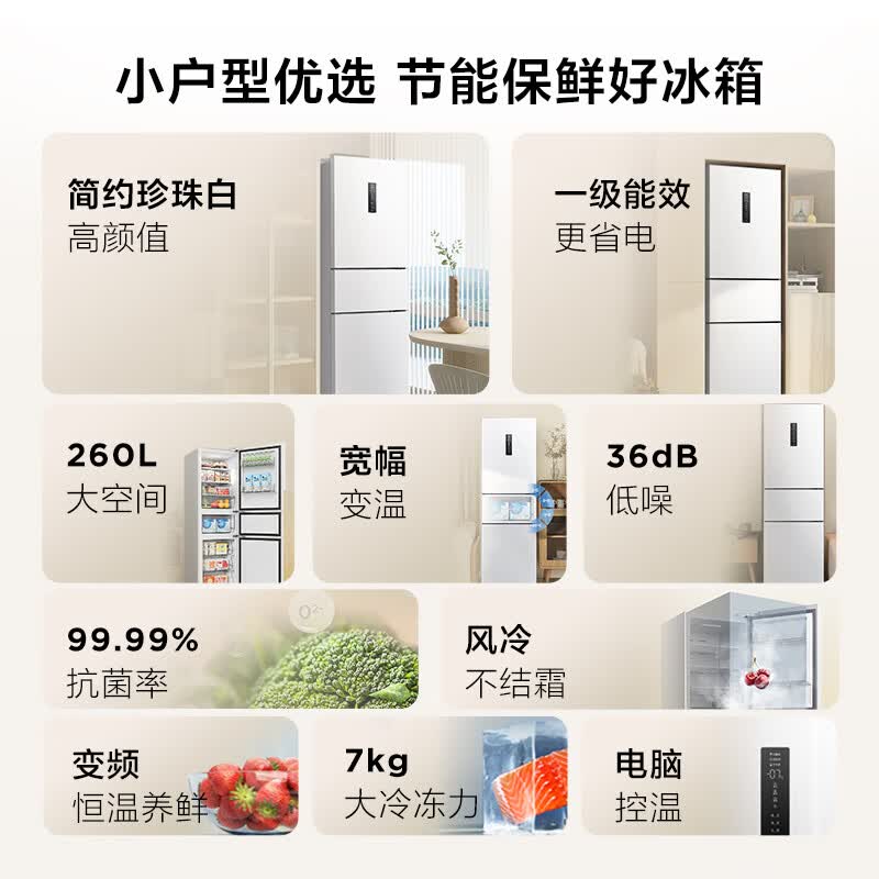 TCL-R260V5-C冰箱图片
