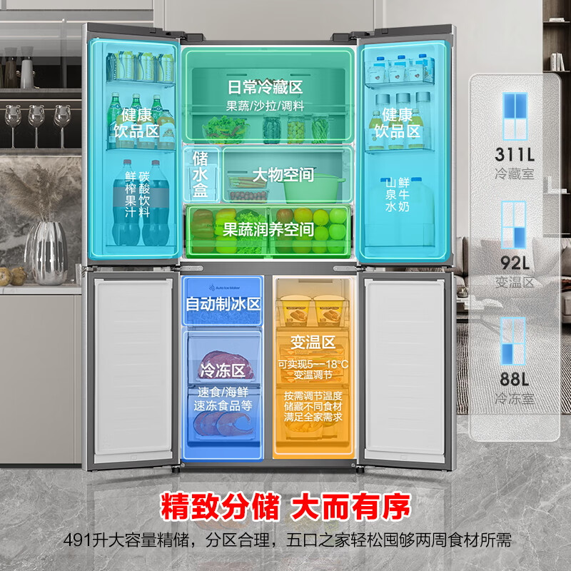 容声BCD-491WD12FPZ冰箱图片