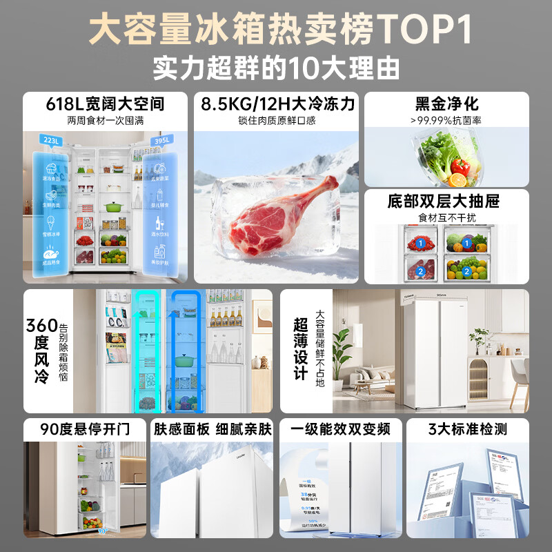 海尔BCD-618WGLSSEDW9冰箱图片