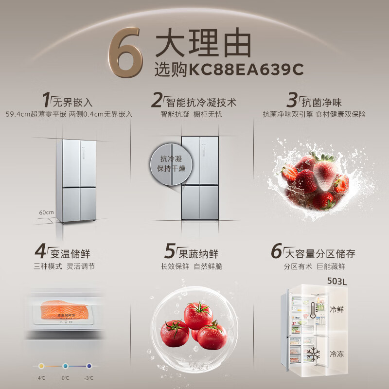 西门子KC88EA639C冰箱图片