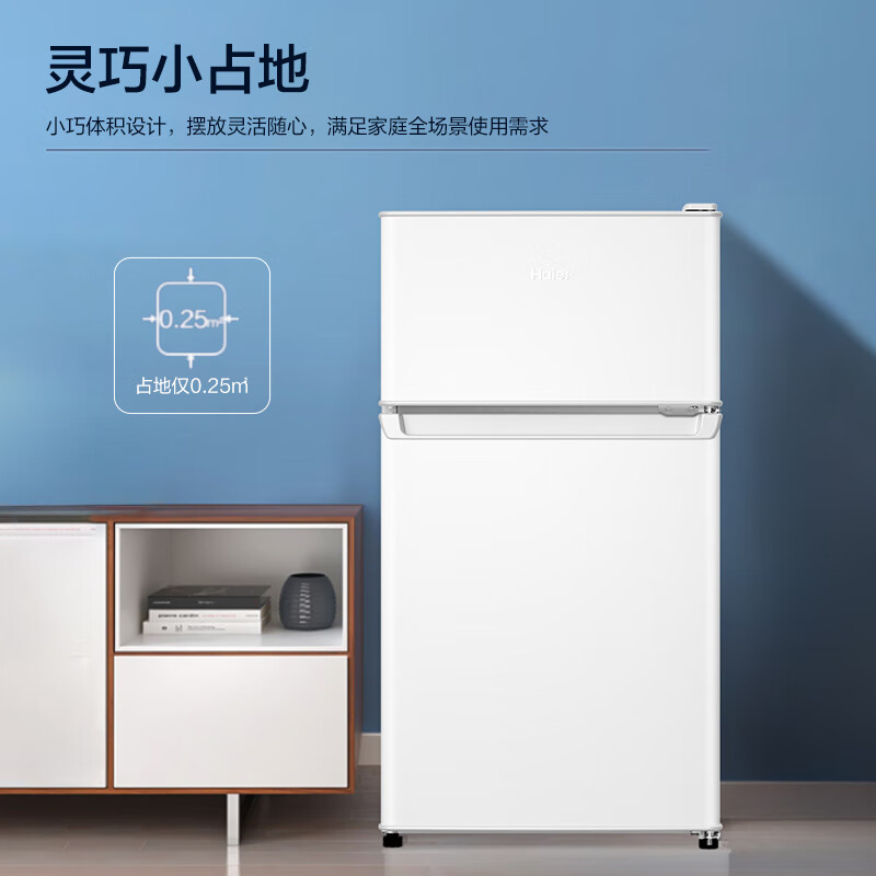 海尔BCD-123GHTMZ0WV冰箱图片