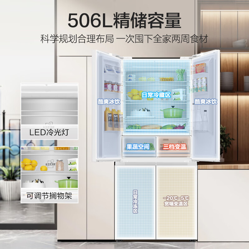 海尔BCD-506WGHTD14GYU1冰箱图片