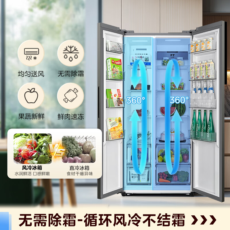 美的BCD-550WKPZM(E)冰箱图片