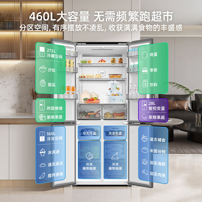 美菱BCD-460WSP9CX冰箱图片