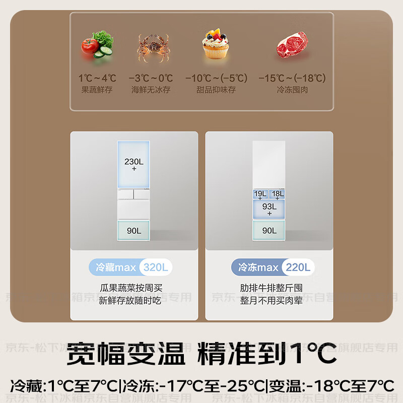 松下NR-EE45BXA-W冰箱图片