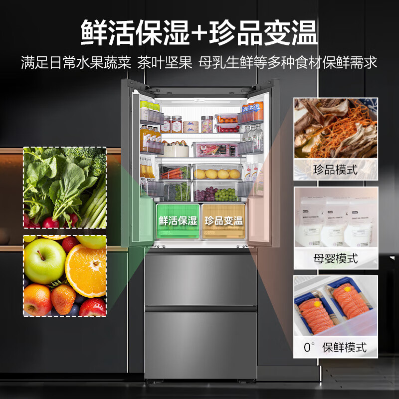 海尔BCD-412WGHFDB5GYU1冰箱图片
