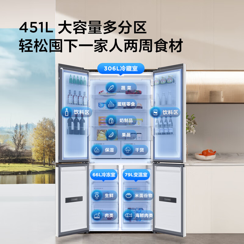 TCL-R451T9-UQS冰箱图片