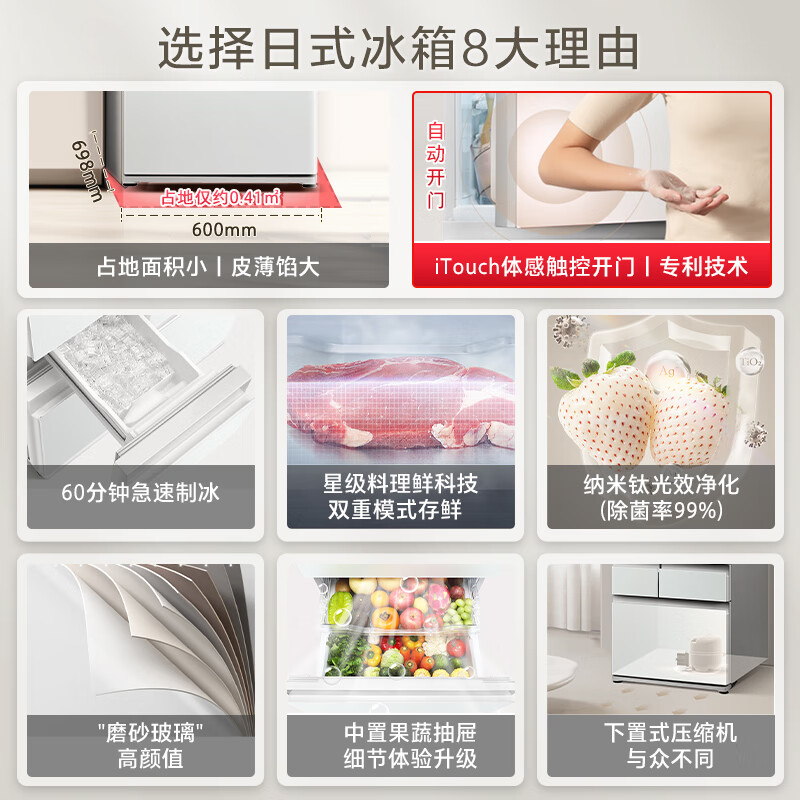 东芝GR-RM429WE-PG2B3冰箱图片