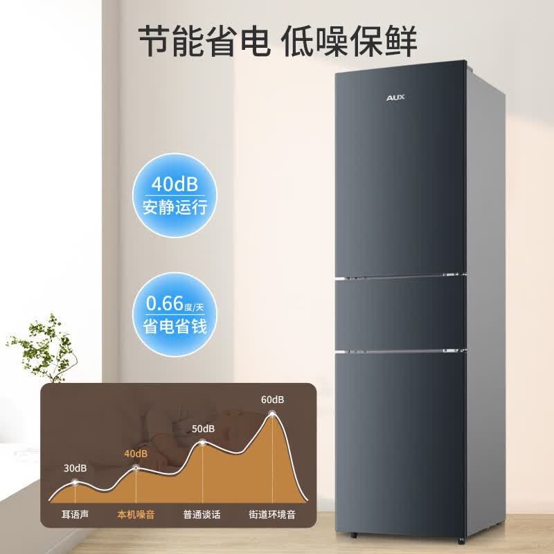 奥克斯BCD-218WN冰箱图片