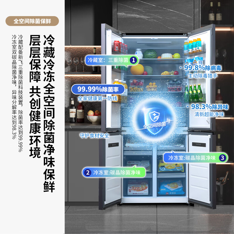新飞BCD-500WKQS8CT冰箱图片