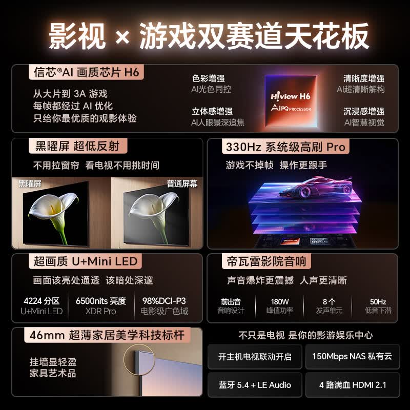 海信 85E8Q 85英寸电视图片