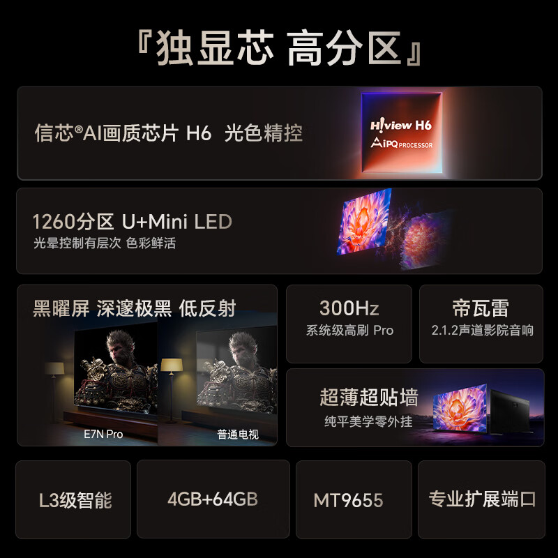 海信 55E7N-PRO 55英寸电视图片 海信 55E7N-PRO 55英寸电视图片