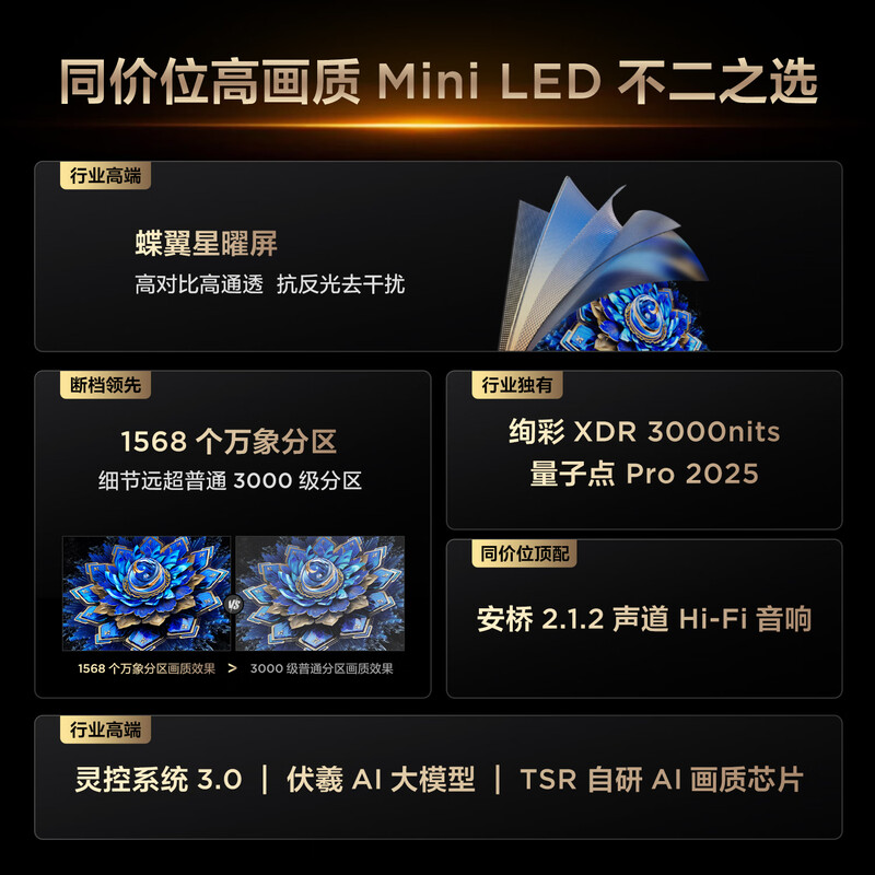 TCL 85T7L Ultra 85英寸电视图片