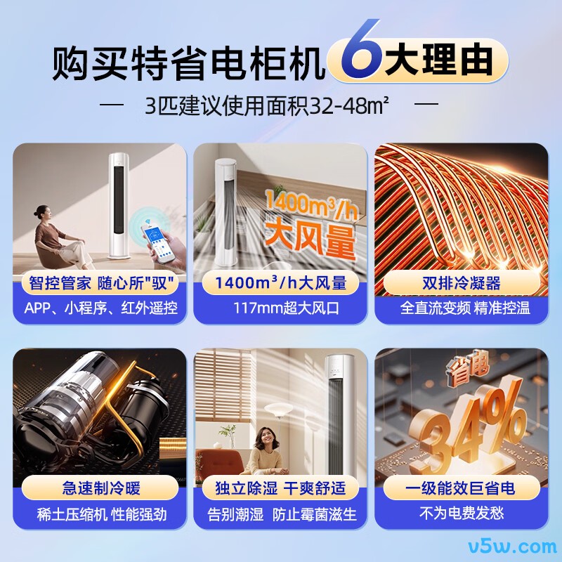 奥克斯 KFR-72LW/BpR3AFQA(B1) 大3匹空调图片