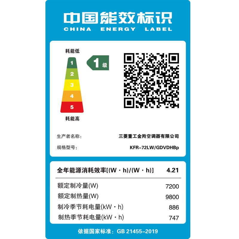 三菱 KFR-72LW/GDVDHBp 3匹空调图片