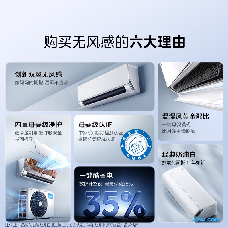美的 KFR-35GW/N8WF1 大1.5匹空调图片