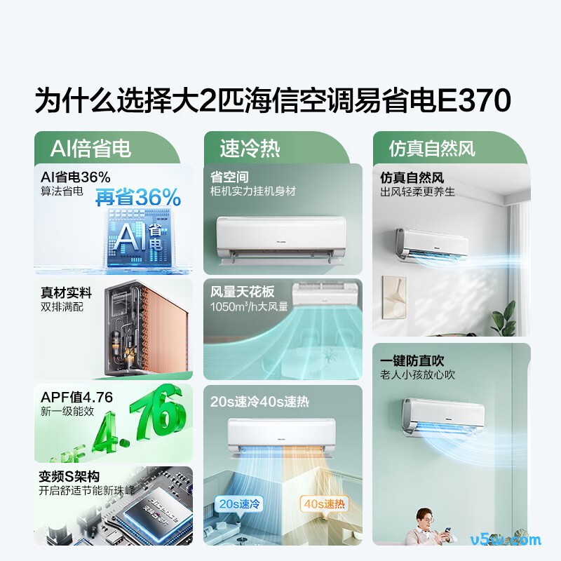 海信 KFR-50GW/E370-X1 大2匹空调图片
