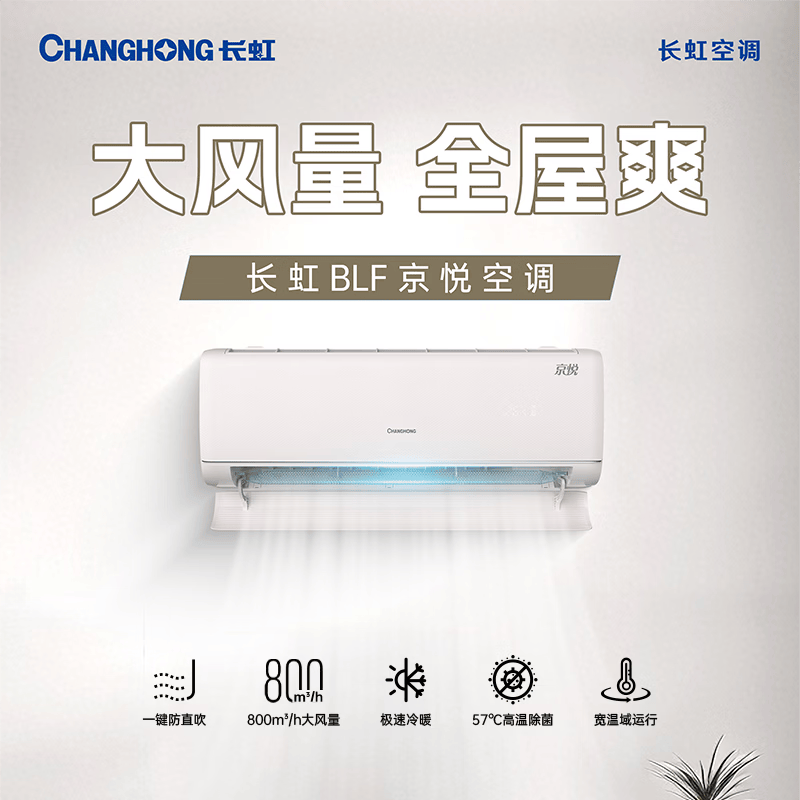 长虹 KFR-35GW/BLF+R1 大1.5匹空调图片