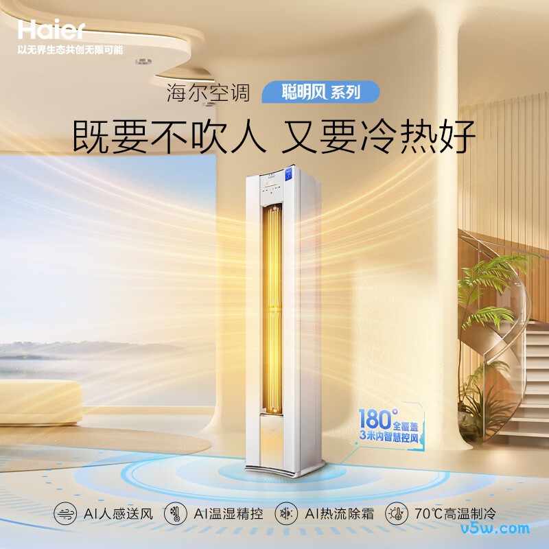 海尔 KFR-72LW/W800-1 3匹空调图片