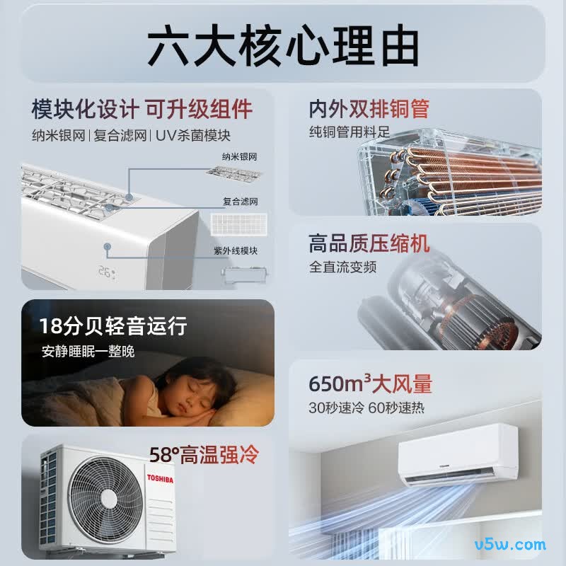 东芝 RAS-10CKVG1G4-C 1匹空调图片