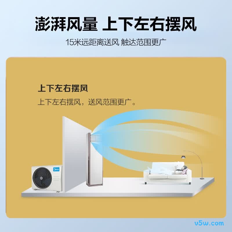 美的 KFR-72LW/BSDN8Y-PA401(3)A 3匹空调图片