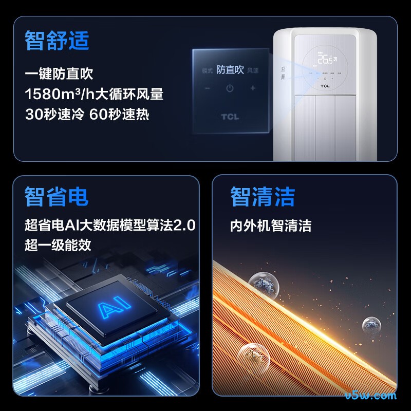 TCL KFR-72LW/ZG1Ta+B1 3匹空调图片