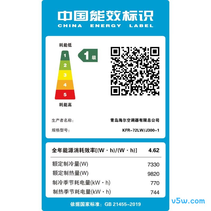 海尔 KFR-72LW/J300-1套机 3匹空调图片