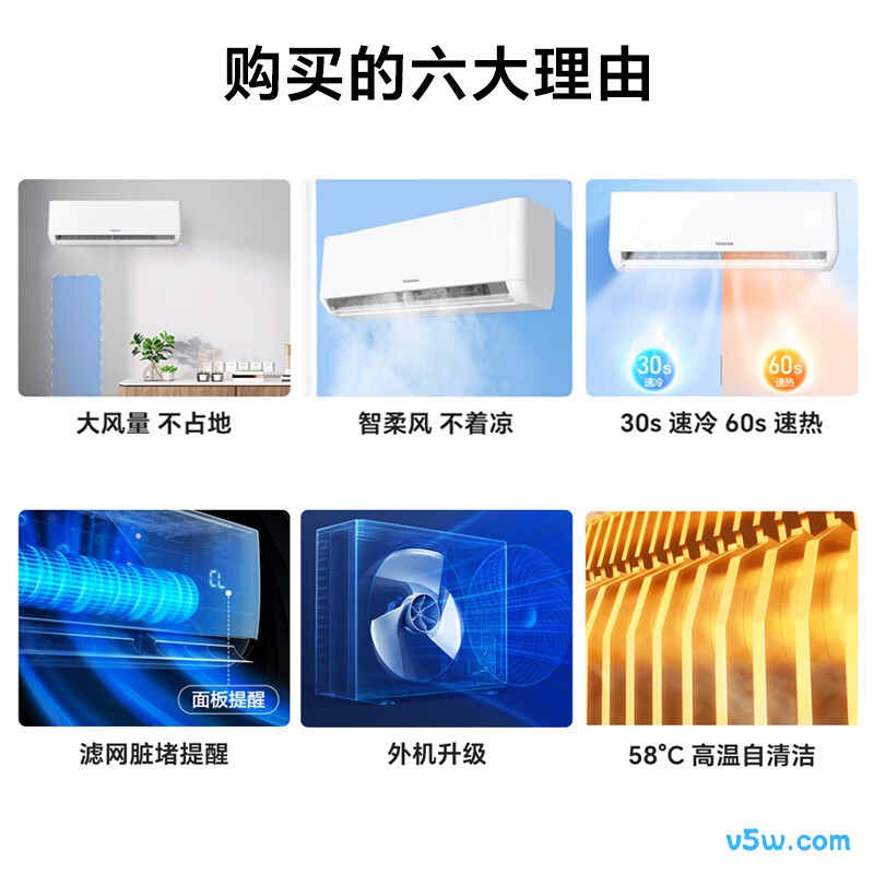 东芝 RAS-18TKVG1G4-C 大2匹空调图片