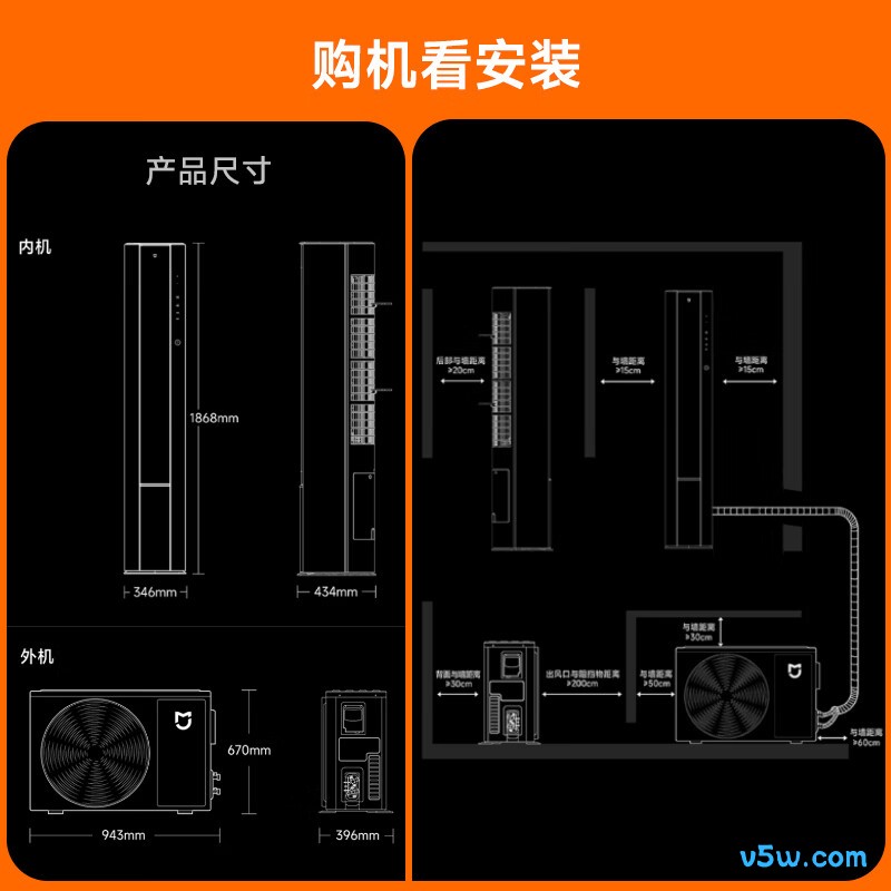 小米 72LW-NA10/N2A1(W) 3匹空调图片