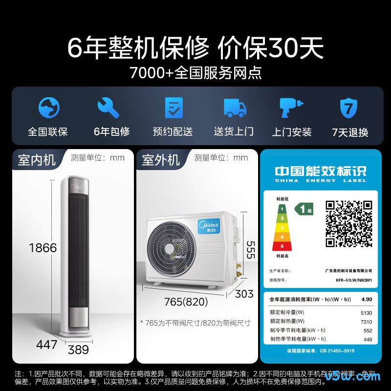 美的 KFR-51LW/N8QM1 2匹空调图片
