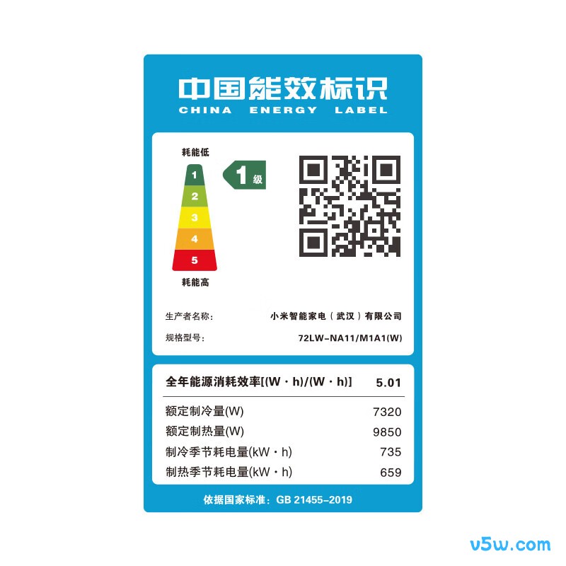 小米 72LW-NA11/M1A1(W) 3匹空调图片