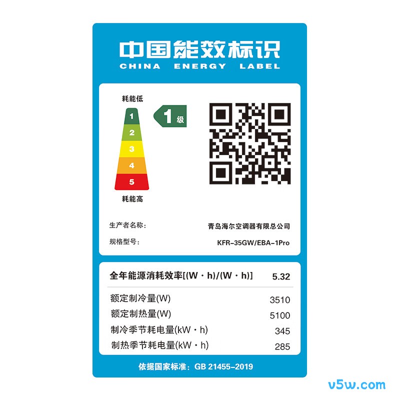 海尔 KFR-35GW/EBA-1Pro 1.5匹空调图片