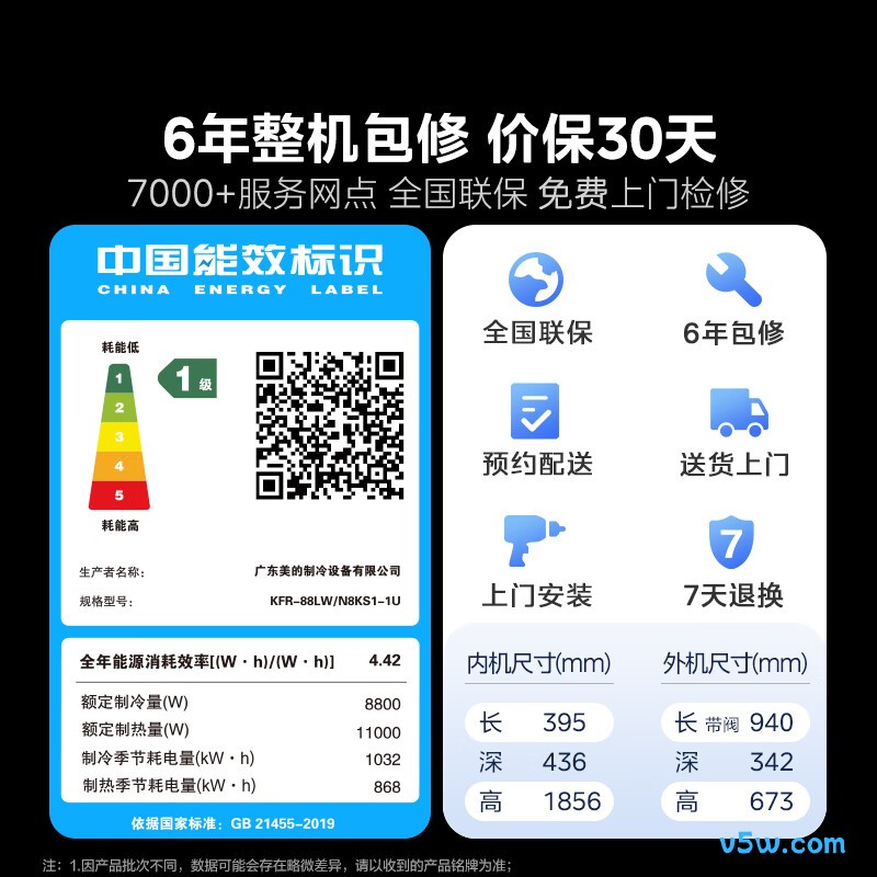 美的 KFR-88LW/N8KS1-1U 4匹空调图片