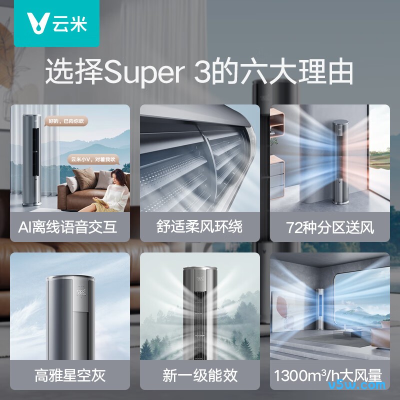 云米 KFRd-72LW/Y2YD1-A1 3匹空调图片