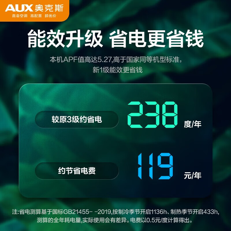 奥克斯 KFR-26GW/BpR3AQF19(B1) 1匹空调图片