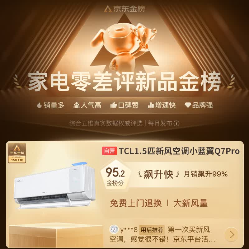 TCL KFR-35GW/YQ7Ea+B1 大1.5匹空调图片
