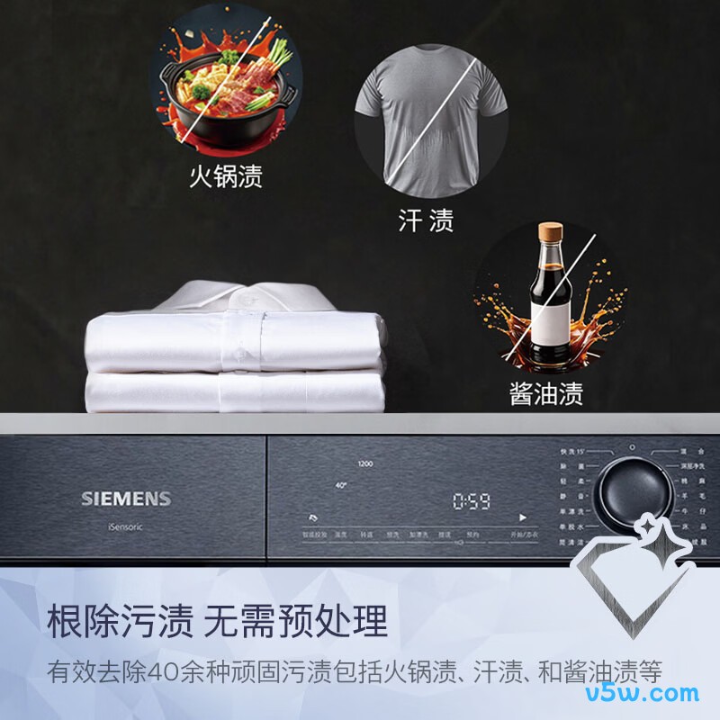 西门子WG52H2I10W+D11W洗衣机图片