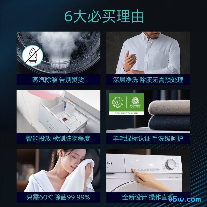 西门子WG54H2V00W洗衣机图片