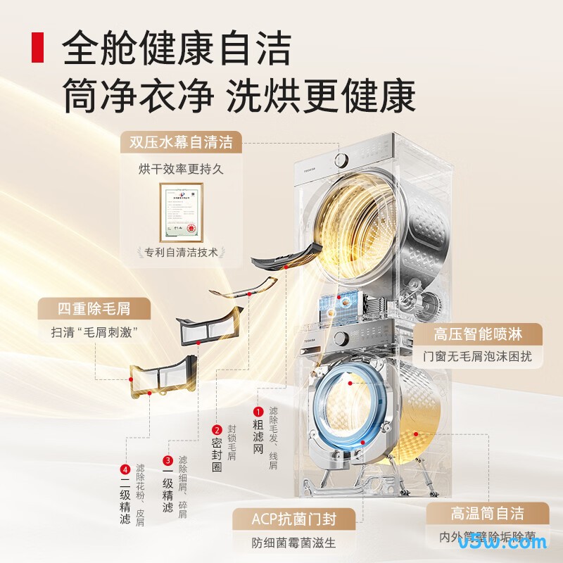 东芝DG-12T16BW+12T16洗衣机图片