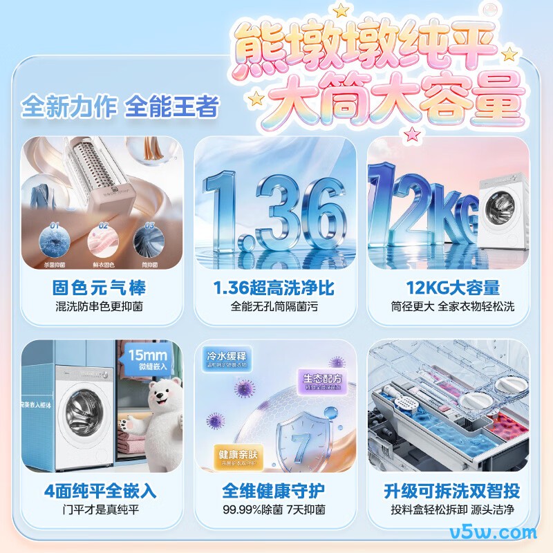 美的MG12F1洗衣机图片