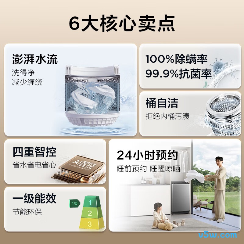 TCL-B80V2W洗衣机图片
