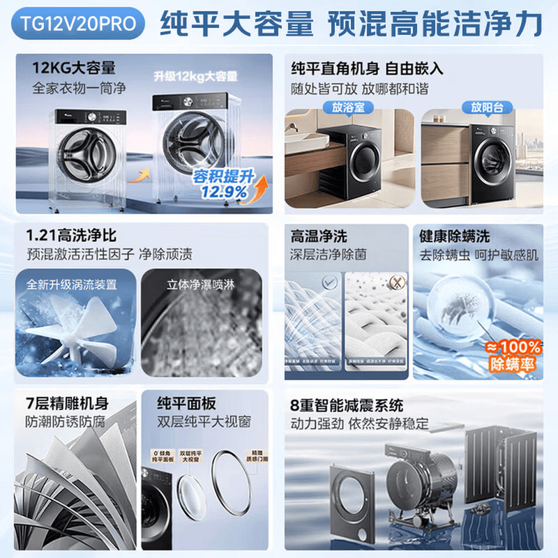 小天鹅TG12V20PRO洗衣机图片