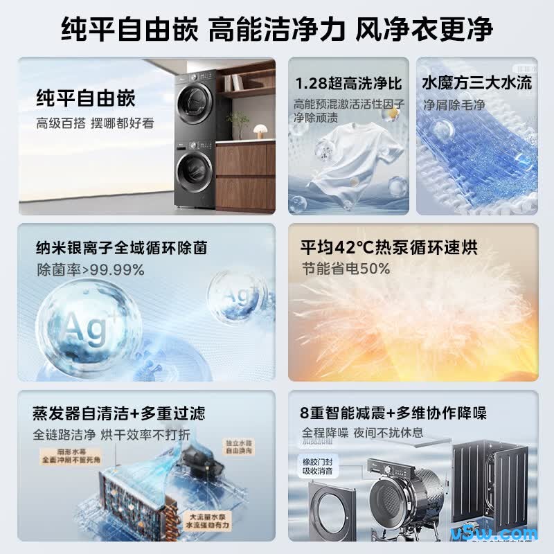 小天鹅TG10V628T+TH10VH28T洗衣机图片