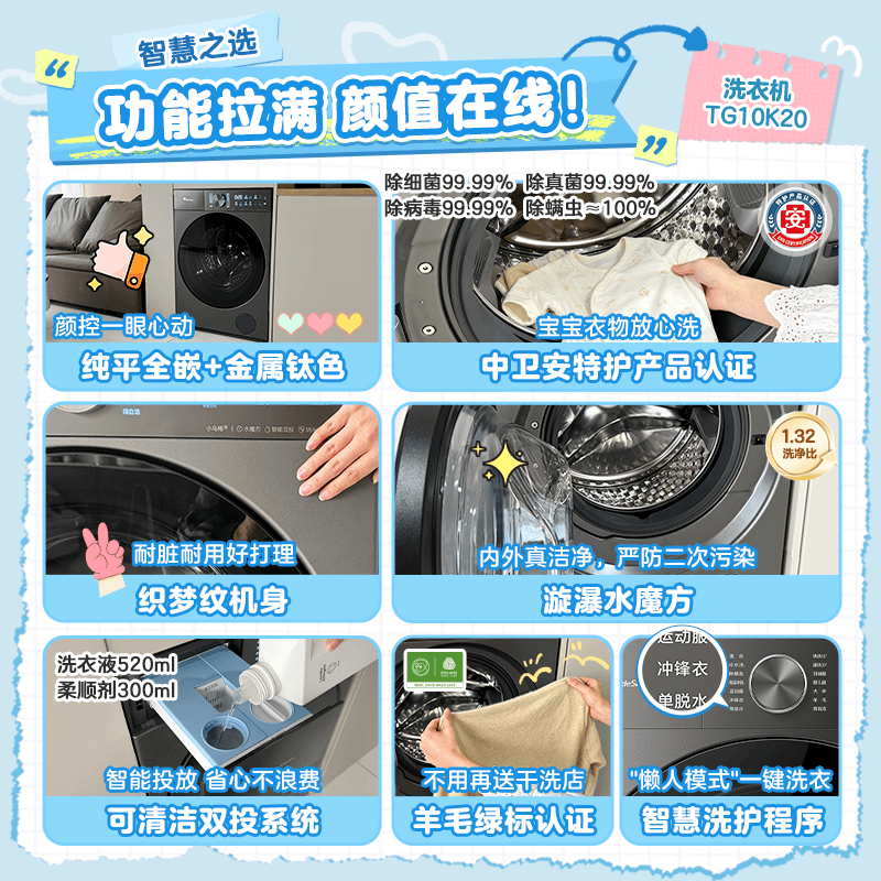 小天鹅TG10K20洗衣机图片
