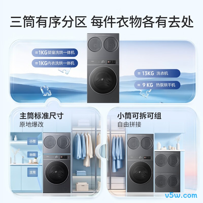 海信WH130E8Q+WV20G-H洗衣机图片