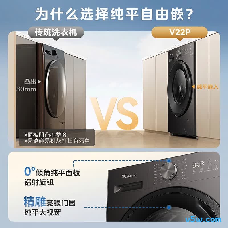 小天鹅TG10V22P+VH28T洗衣机图片